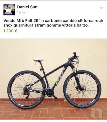 Vendo MTB 29 in carbonio marca FELT foto-3139