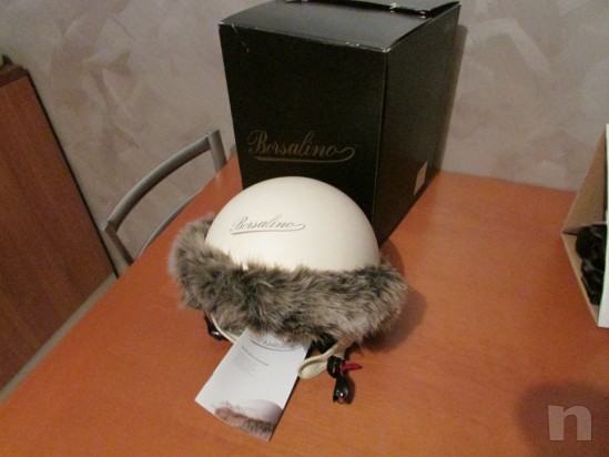 CASCO SCI E SNOWBOARD " BORSALINO" SNOW PANNA OPACO NUOVO SCATOLA ETICHETTE TG S foto-5899