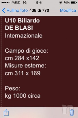 Biliardo de blasi internazionale riscaldato perfetto  foto-6283