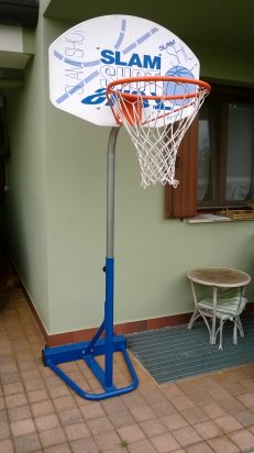 canestro minibasket su colonna regolabile trasportabile foto-40