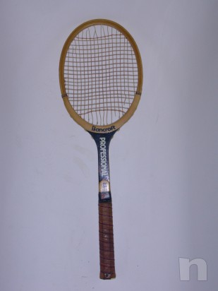 Racchetta da tennis vintage in legno BANCROFT foto-7449