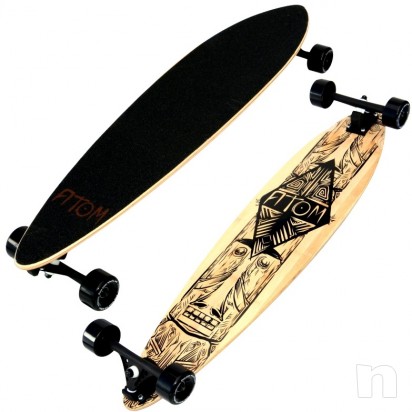 Atom Longboard Bamboo Pin-Tail Longboard 39" Tiki  foto-430