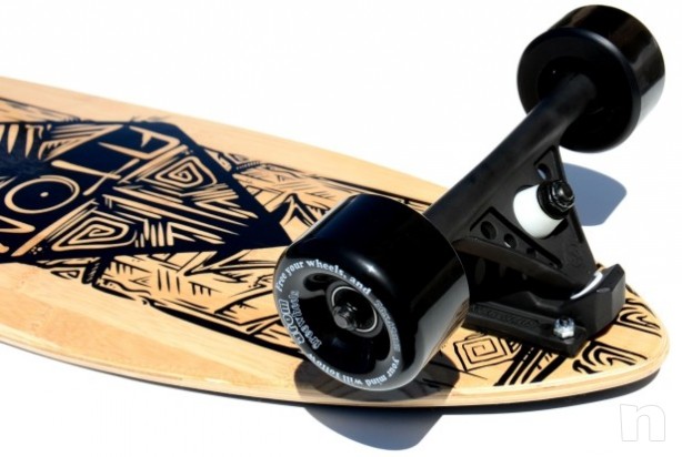 Atom Longboard Bamboo Pin-Tail Longboard 39" Tiki  foto-464