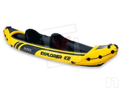  Dettagli su  KAYAK CANOA GONFIABILE INTEX EXPLORER K2 POSTI IN PVC+ACCESSORI  foto-8880