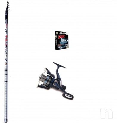 Canna da pesca bolognese metri 6 carbonio top - mulinello e filo foto-5281