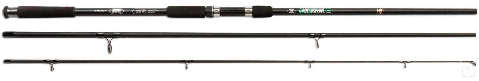 Canne da pesca carpfishing per carp fishing - mulinelli baitrunner con filo - lago carpodromo carpa foto-9407