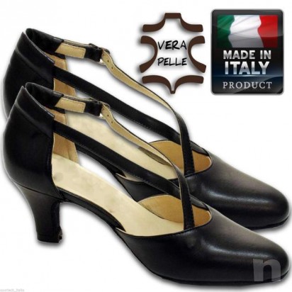 Scarpa ballo incrociato cuccarini liscio foto-5407