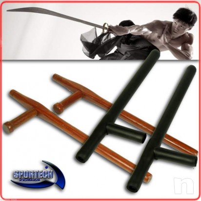 Coppia tonfa arti marziali karate kobudo kungfu wushu foto-5414