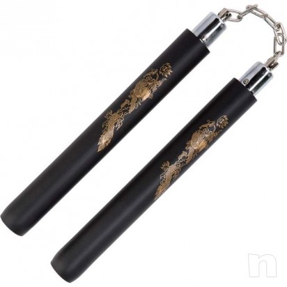 Nunchaku gomma con lacci o catena foto-5440