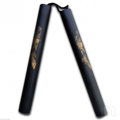 Nunchaku gomma con lacci o catena foto-9646