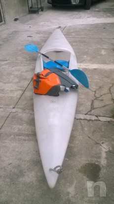  canoa completa di giubbotto salvagente e pagaia  foto-5451