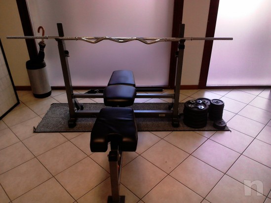 Panca inclinabile+Bilancieri+Pacco pesi foto-6075
