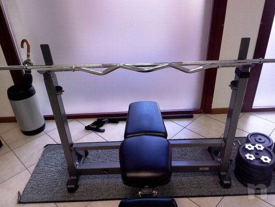 Panca inclinabile+Bilancieri+Pacco pesi foto-10826