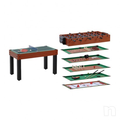 GARLANDO MULTI 12 GIOCHI IN 1 TAVOLO MULTIGIOCO CALCIOBALILLA PING PONG E ALTRO foto-613