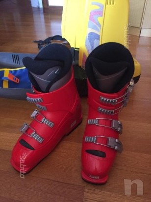 Scarponi sci bambino Salomon 4 ganci + porta scarponi   seminuovi foto-11000