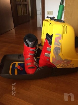 Scarponi sci bambino Salomon 4 ganci + porta scarponi   seminuovi foto-10998