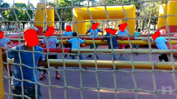 Gonfiabile Calcio Saponato/Calcio Balilla Umano foto-12124