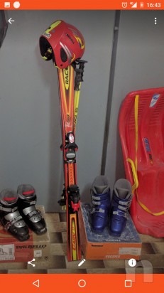 Sci 139cm,sci 120cm , 4 bacchette , 2 caschi foto-12919