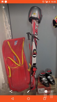 Sci 139cm,sci 120cm , 4 bacchette , 2 caschi foto-12918