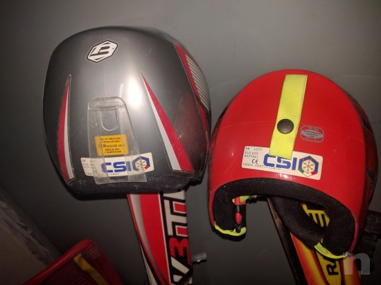 Sci 139cm,sci 120cm , 4 bacchette , 2 caschi foto-12921