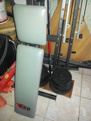  panca/bilanciere prof. più 60 kg di pesi rivestiti in gomma foto-723