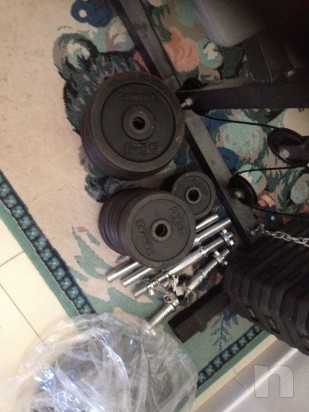 Panca + sostegni e pesi foto-13058