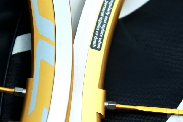 Kit ruote NOS Campagnolo Shamal Ultra alluminio 700c Set color Oro Nuovo foto-13639