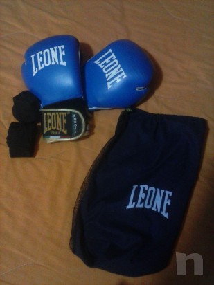 guanti boxe leone 10 oz,custodia e fasce foto-7671