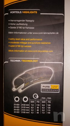 CONTINENTAL TG: 700X23C (23-622) - ULTRA SPORT II nuovo foto-13914