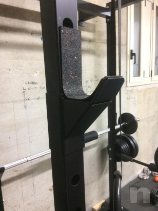 power rack + BILANCIERE BODY-BUILDING 1.75M + 4 dischi in gomma di 10 chili ciascuno foto-15152