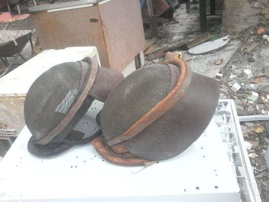 maschera antica da scherma foto-15613