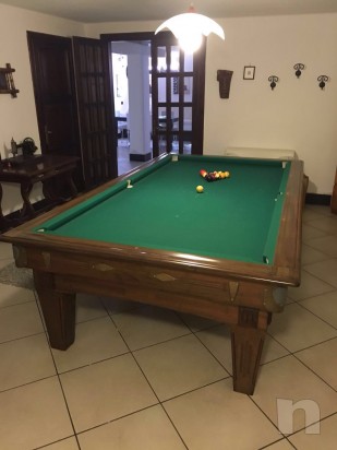 Biliardo 6 buche in legno massello foto-16307