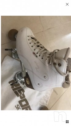  Pattini a rotelle Belati n 37 firmati da Debora Sbei con piastre mistral 140 e tamponi foto-8972