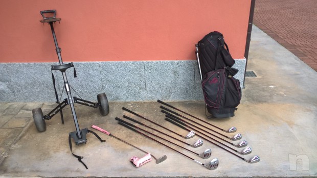 Sacca da golf lady completa di ferri con carrello foto-9393